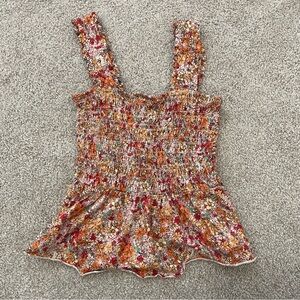 Maurices Multicolor Floral Smocked Blouse